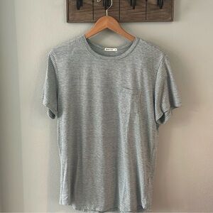 Marine Layer Light Gray Striped Tee
